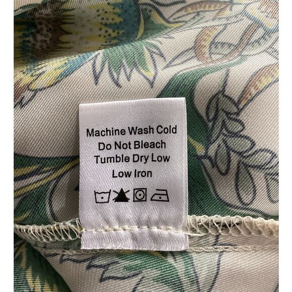 Tuckernuck Sharp Floral Serena Blouse Button Front Long Sleeve Size XL - Picture 16 of 16